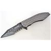 Image 1 : GREY JIGSAW SHARK TOOTH SPRING ASSIST POCKET KNIFE NIB