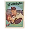 Image 1 : 1959 TOPPS #28 RED WORTHINGTON GIANTS BASEBALL CARD
