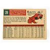 Image 2 : 1959 TOPPS #28 RED WORTHINGTON GIANTS BASEBALL CARD