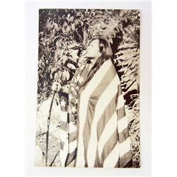VINTAGE NATIVE AMERICAN INDIAN SKYHORSE NAVAJO PHOTO POSTCARD