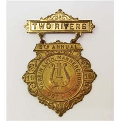 TWO RIVERS 5TH ANNUAL 1916 VEREIN LUTH MANERCHORE MEDAL