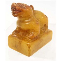CHINESE ARCHAIC JADE STYLE CARVED FIGURINE STATUE