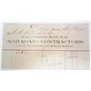 Image 1 : 1887 BILLHEAD RECEIPT RAILROAD CONTRACTORS SUPPLIES
