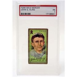 1911 SOVEREIGN #T205 JOHN KLING BASEBALL CARD PSA 1