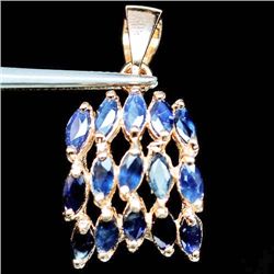 ROSE GOLD OVER STERLING SILVER SAPPHIRE  PENDANT
