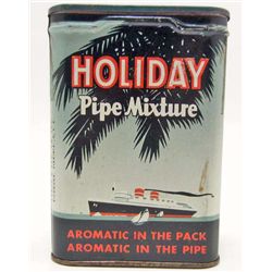 VINTAGE HOLIDAY PIPE MIXTURE POCKET TOBACCO TIN