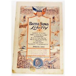 1918 "BATTLE SONGS OF LIBERTY" SHEET MUSIC