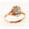 Image 2 : 18K GOLD PLATED SAPPHIRE BLUE AUSTRIAN CRYSTAL RING