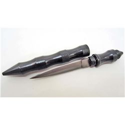 KUBOTAN KNIFE WITH TEXTURED BLACK HANDLE