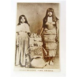 VINTAGE NATIVE AMERICAN INDIAN MAIDENS PHOTO POSTCARD