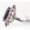Image 2 : 14KT WHITE GOLD SAPPHIRE AND DIAMOND RING