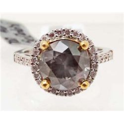 22KT GOLD BLACK AND WHITE DIAMOND RING