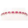 Image 1 : 14KT WHITE GOLD RUBY AND  DIAMOND BRACELET