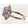 Image 2 : 14KT WHITE GOLD TANZANITE AND DIAMOND RING