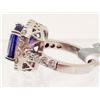 Image 2 : 14KT WHITE GOLD TANZANITE AND  DIAMOND RING