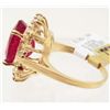 Image 2 : 14KT GOLD RUBY AND DIAMOND RING