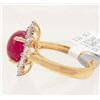 Image 2 : PLATINUM OVER STERLING SILVER RUBY AND SAPPHIRE RING