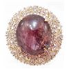 Image 1 : STERLING SILVER STAR RUBY AND SAPPHIRE RING