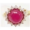 Image 1 : 14KT GOLD RUBY AND DIAMOND RING