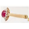 Image 2 : 14KT GOLD RUBY AND DIAMOND RING