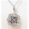 Image 2 : STERLING SILVER BLUE AND WHITE SAPPHIRE PENDANT