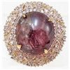 Image 1 : STERLING SILVER STAR RUBY AND SAPPHIRE RING