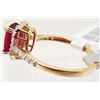 Image 2 : 14KT GOLD RUBY AND DIAMOND RING