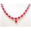 Image 1 : 14KT GOLD RUBY AND DIAMOND NECKLACE
