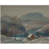 Image 1 : NORWELL, Graham Noble, 1901-1967.  "Laurentian Cabin in Winter".  Aquarelle, signée.  Watercolour...