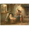 Image 1 : BOUTER, Cornelis, 1888-1966.  "Peeling Onions".  Huile sur toile, signée.  École hollandaise. Oil...