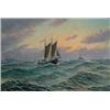 Image 1 : GROSS, Einer, 1895-    .  "Shipping off the Coast".  Huile sur toile, signée.  École danoise.  Oi...