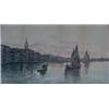 Image 1 : École italienne 19e S./19th C. Italian School.  "Grand Canal, Venice".  Aquarelle, signée.  Water...