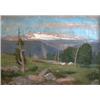 Image 1 : DAMIANOS, Constantin, 1869-1953.  "Edelweiss".  Huile sur toile, signée.  École autrichienne.  Oi...
