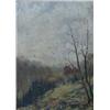 Image 1 : RICHARD, L.  "Misty Morning".  Huile sur panneau, signée et datée "1929"....