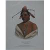 Image 1 : École américaine 19e S./19th C. American School.  "Mar-ko-me-te - a Nemnomene Brave"  "A Chippewa...