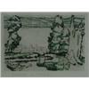 Image 1 : MILNE, David Brown, 1882-1953.  "Painting Place".  Eau-forte, signée au crayon....