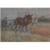 DES CLAYES, Alice, A.R.C.A., 1890-1968.  "Ploughing Time".  Aquarelle, signée.  Watercolour, sign...