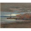 Image 1 : HAMMOND, John, R.C.A., 1834-1939.  "By the Lakeshore, New Brunswick".  Huile sur panneau, vers 18...