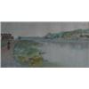 Image 1 : BELL-SMITH, Frederick Marlett, R.C.A., 1846-1923.  "Walking along the River Bank".  Aquarelle, si...