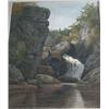 Image 1 : EDSON, Aaron Allan, R.C.A., 1846-1888.  "High Falls near North Troy".  Aquarelle, monogrammée et...