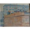 COOMBS, Edith Grace, 1890-1986.  "Construction Workers, Russia".  Huile sur panneau, signée.  Sig...