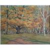 MORRIS, Lincoln Godfrey, 1887-   .  "Parc Mont-Royal".  Huile sur panneau, signée....
