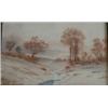 Image 1 : MARTIN, Thomas Mower, R.C.A., 1838-1934.  "Coucher de Soleil" et/and "Paysage d'Hiver".  2 aquare...