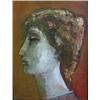 Image 1 : VILLALONGA, Jesus Carlos, 1927-    .  "Profile of a Young Woman".  Huile sur panneau, signée et d...