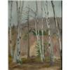 Image 1 : École canadienne/Canadian School.  "Birch Trees".  Huile sur panneau, signée....