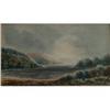Image 1 : BRUENECH, George Robert, A.R.C.A., 1851-1916.  "Storm clearing over the Lake".  Aquarelle, signée...