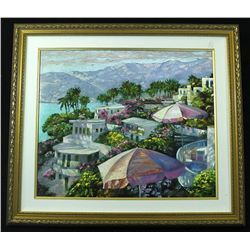 "Acapulco  Memories" 24x28 Custom Framed Giclee on Canvas Hand-Signed by Artist Howard Behrens (PA L
