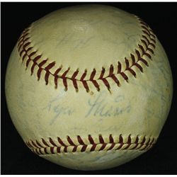 1958 Royals Team-Signed OAL Baseball Signed by (28) with Roger Maris (JSA)