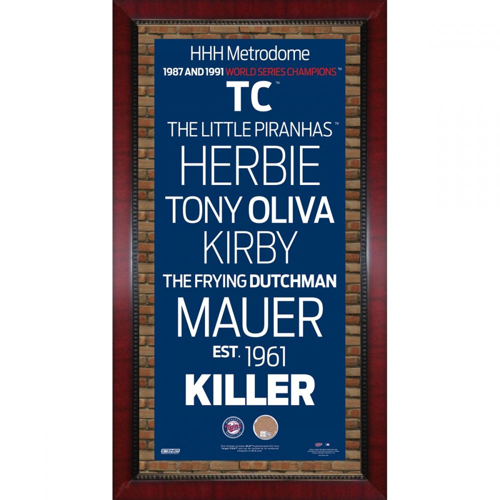 Framed Minnesota Twins Subway Sign Wall Art 16x32 with Authentic Target ...