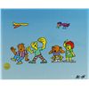 Image 1 : Keith Haring Original "Sesame Street" Hand-Painted Animation Cel (PA LOA)